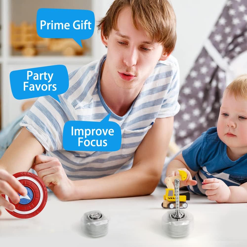 Hammer Fidget Spinner Metal Toy Transformable 2 in 1 for Kids Adutls, Shield Hand Finger Spinner Kinetic Desk Toy for Office Classroom Prizes Birthday Gift