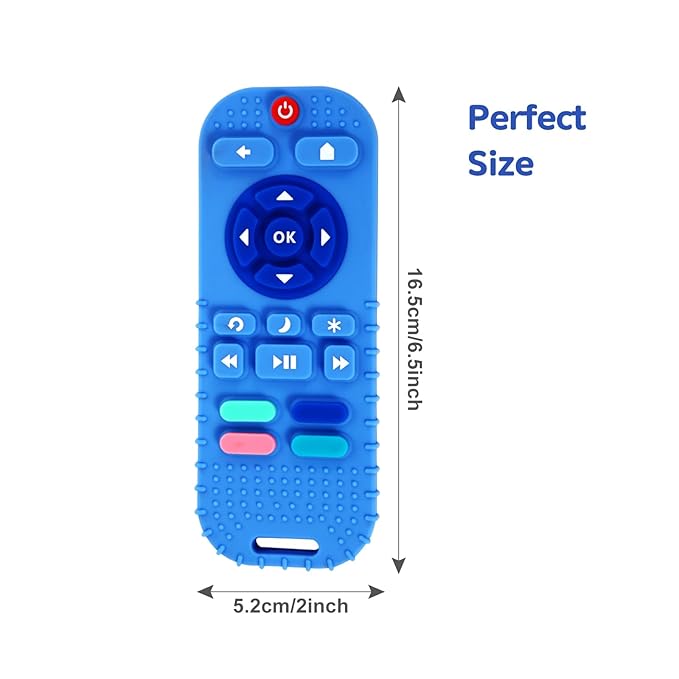 Hooku Silicone Teething Toys for Babies 0-6 Months, Teethers for Babies 6-12 Months, Remote Teether for Baby, Sensory Toys for Babies, Baby Chew Toys