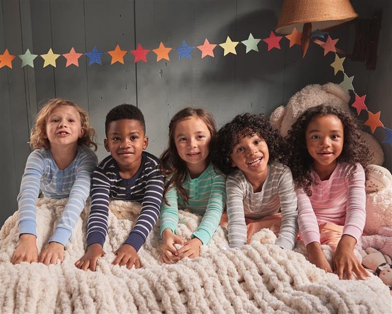 Gymboree Unisex Kid's and Toddler 100% Cotton Henley Long Sleeve Top and Pants,gymmies Pajama Set