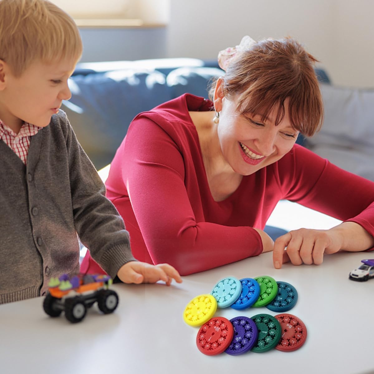 2024 Math Fidget Spinners Math Fidget Toy,Fidget Spinner Sensory Toys,Multiplication Table Game Fidget Toys,Math Games Digital Table Toy,Stress Anxiety Relief (9 Packs - Multiplication & Division)