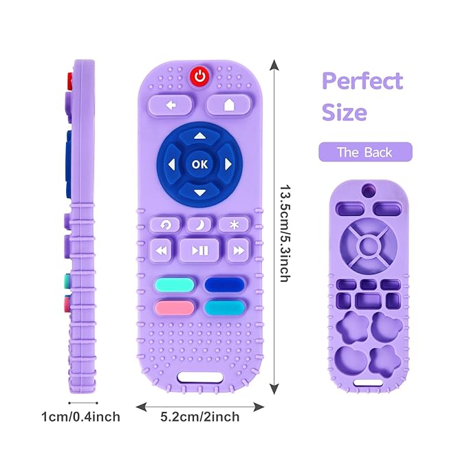 Hooku 2 Pack Silicone Teethers for Babies 6-12 Months, Sensory Teething Toys for Newborns to Toddlers, Infant Girl Boy Gifts