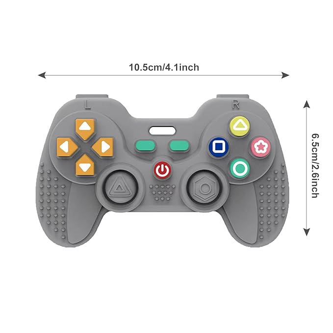 Hooku Silicone Teething Toys for Babies 0-6 Months, Teethers for Babies 6-12 Months, Remote Teether for Baby, Sensory Toys for Babies, Baby Chew Toys