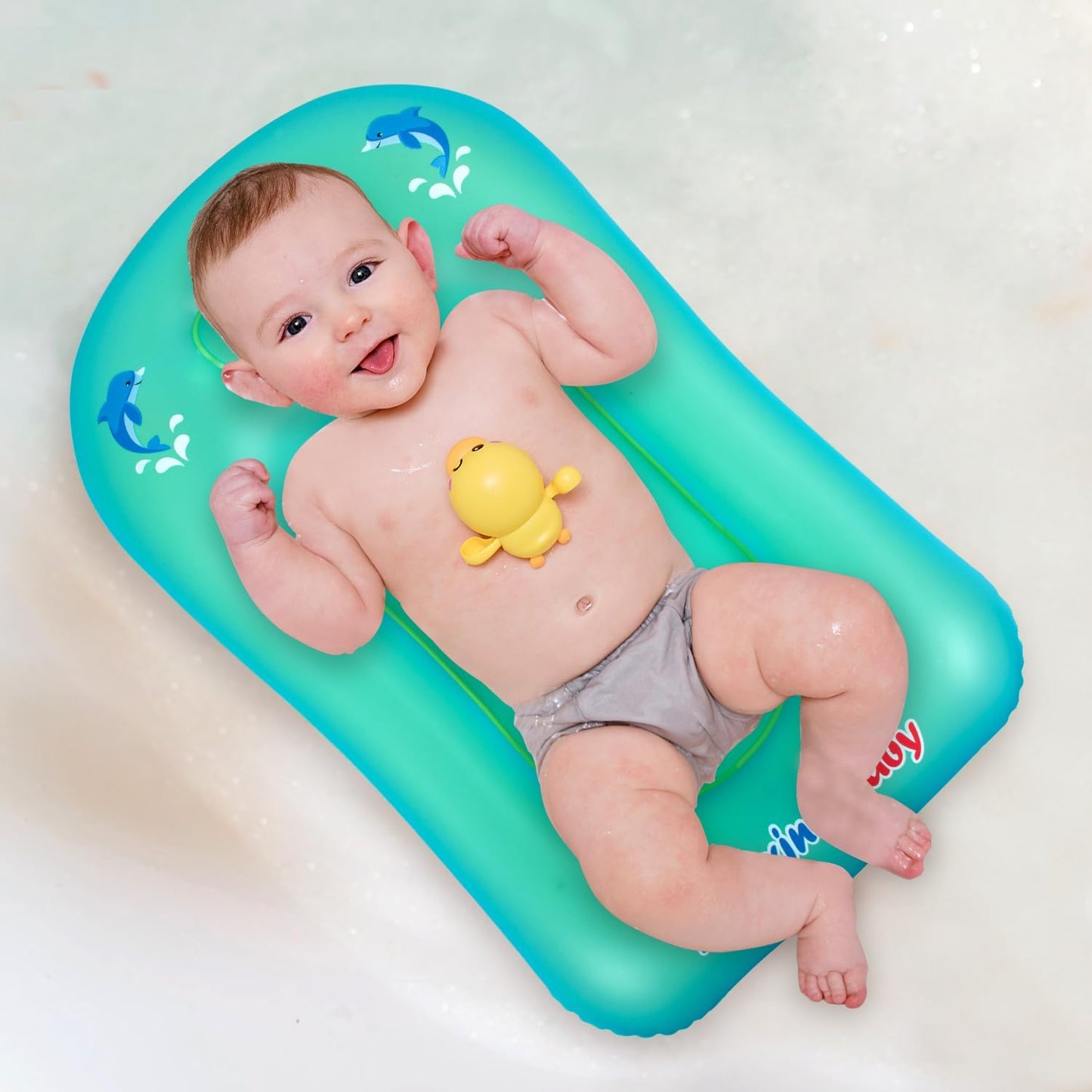 I Inflatable Baby Bathtub, Baby Tubs for Newborns to Toddlers, Infant Bathtub for Baby Travel Essential for Age from 0 to 6 Months,Baby Lounger Pillow for Newborn