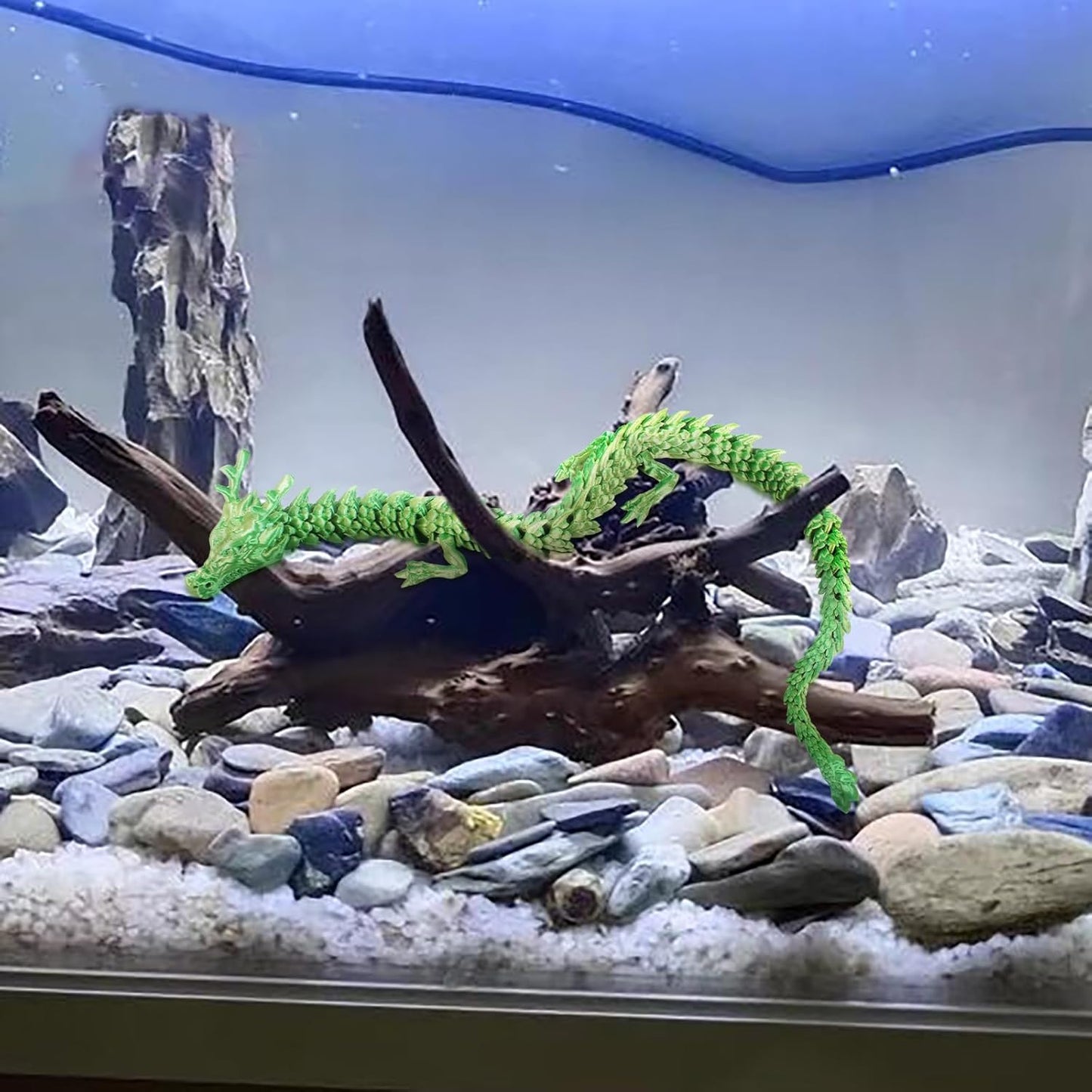 3D Printed Dragon, 17.7 Inch Articulated Dragon, Crystal Dragon, Dragon Fidget Toy, Home Office Decor Executive Desk Toys (YEGN)