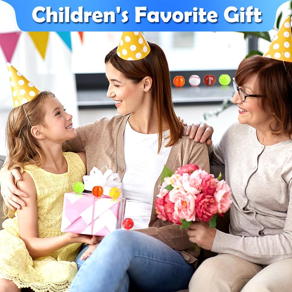 42 Pack Sport Party Favors, Mini Fidget Spinner Sport Ball Toys for Kids Fidget Toys Soccer Baseball for Kids 6-8 8-12 Goodie Bag Stuffers Christmas Birthday Gifts Treasure Box Classroom Prizes