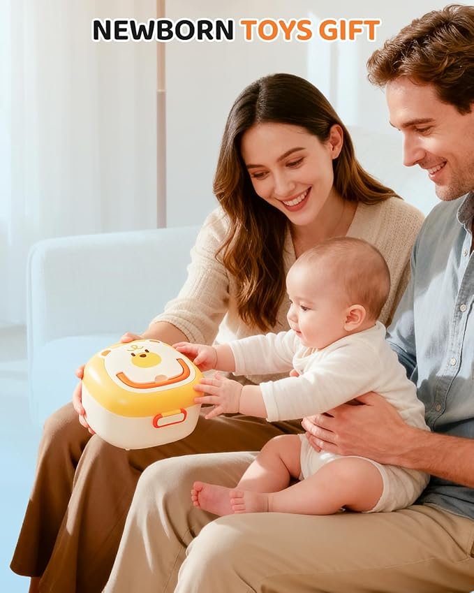 Baby Rattles & Teethers Toys 10-Piece Set, Sensory Toys for 0-12 Months Newborn Infants,Developmental Baby Shower Gift with Gift Box for Boys and Girls(BPA Free)