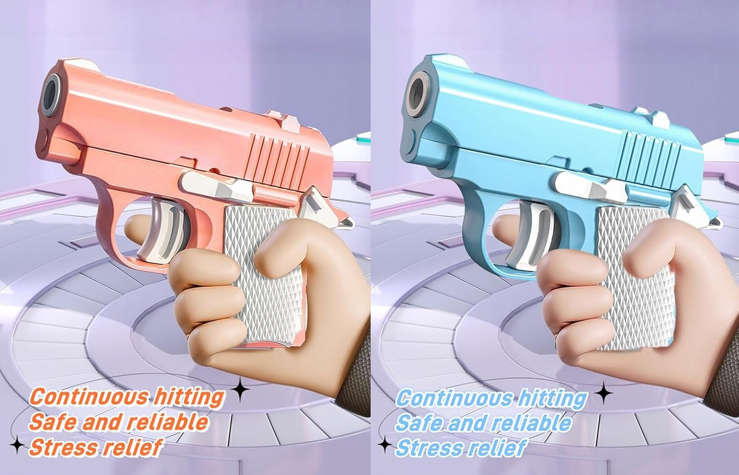 2024 New 1911 Model Radish Fun and Safe Toys,Fidget Toys Suitable for Relieving ADHD and Anxiety,Stress Relief Funny Toys for Adults,The Fun Gift for Adults and Kids (Pink&Blue / 2 PCS Pack)