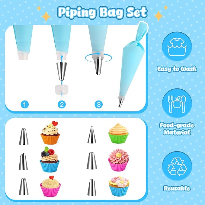 LovesTown Kids Cooking and Baking Sets, 32PCS Play Kitchen Accessories Pretend Play Toys for Toddler Birthday for Boys