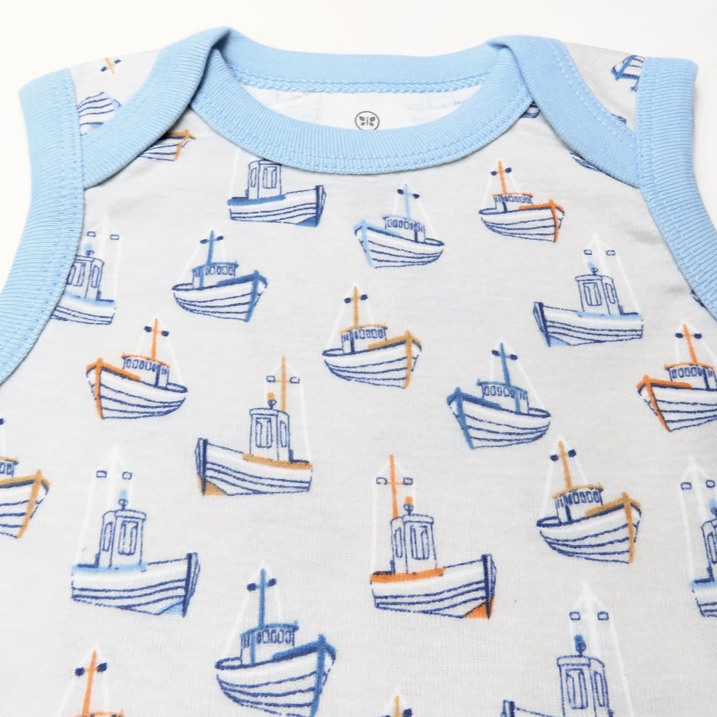 HonestBaby Short Sleeve and Tank Romper 100% Organic Cotton for Infant Baby and Toddler Boys