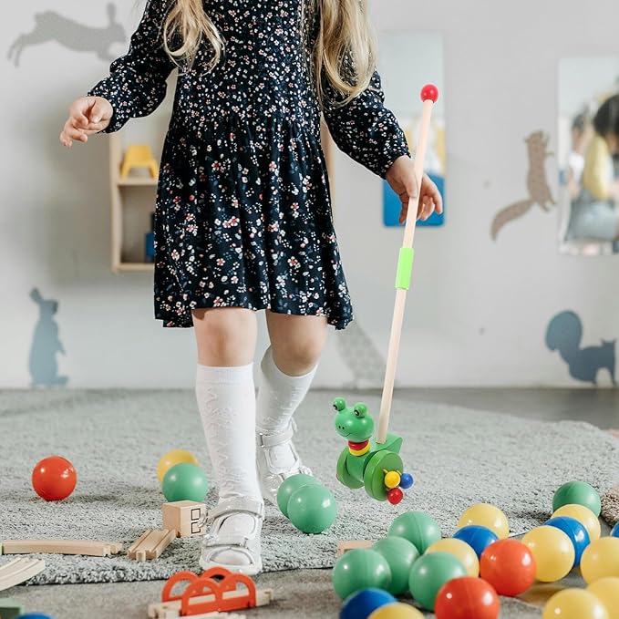 FAVOMOTO Walker Cartoon Animal Design Safe Push Walker for Boy Girl Learning to Walk Gift for Boys