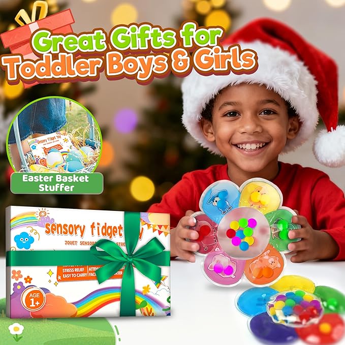 2PC Color Sorting Sensory Toys for Toddler Girls, Farm Animal Classroom Learning Activities Roadtrip Travel Essential Dementia Fidget Montessori Matching Game Valentine Gifts for Kids Boys Aged 2 3 4