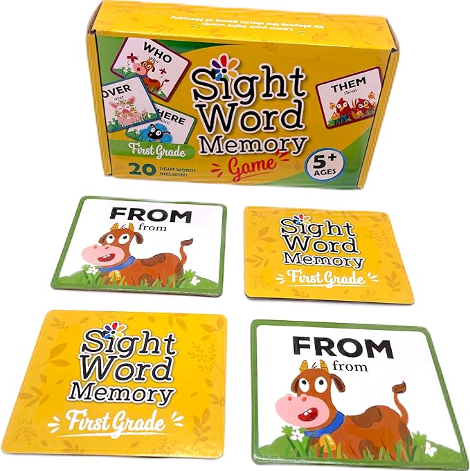 Sight Word Memory Game/Matching Game. Reading and Language Building for Grades Pre-Kindergarten Through Second Grade. Early Children's Reading Educational Game. Learn to Read (Second Grade)