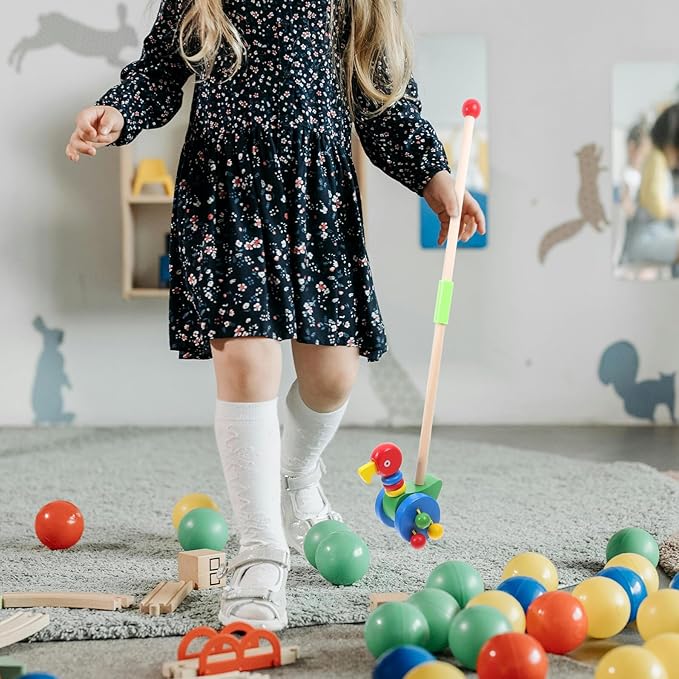 Uonlytech Push Walker with Cartoon Eagle Pattern Walking Aid for Safe Walker Gift for Shower and Birthday