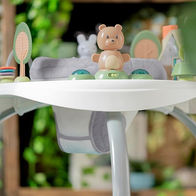 Ingenuity Spring & Sprout 2-in-1 Baby Activity Center Jumper and Table with Infant Toys - Ages 6 Months +, First Forest