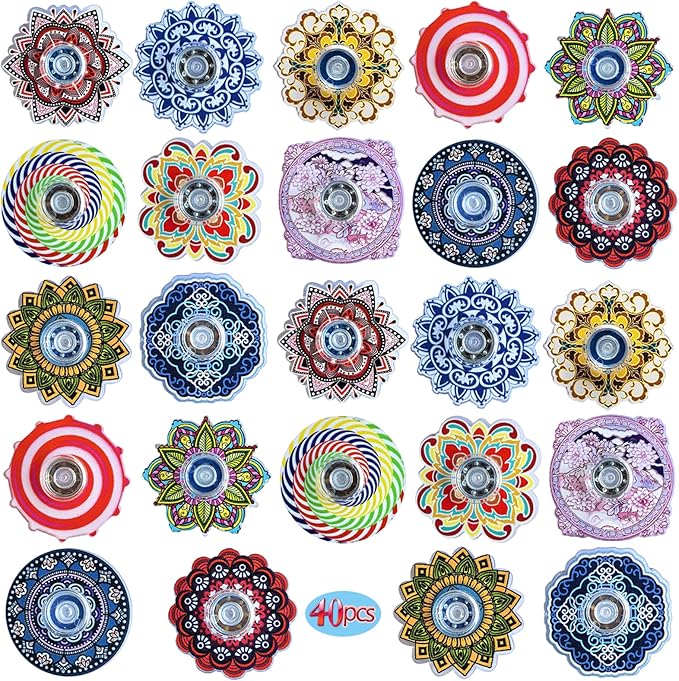40 Pack Mini Fidget Spinner Toys Bulk Party Favors Christmas Stocking Goodie Bag Stuffers Gifts,Stress Relief Sensory Toys for Kids Teens Adults Autisms,Treasure Box Toy for Classroom Prizes Supplies