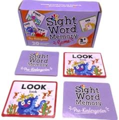 Sight Word Memory Matching Game - Pre-K to 2nd Grade Reading & Language Building
