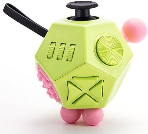 12 Sided Fidget Toys, Dodecagon Cube Toys Anti-Anxiety,Relieves Stress and Autism for Children,Teens and Adults (Green/A3)