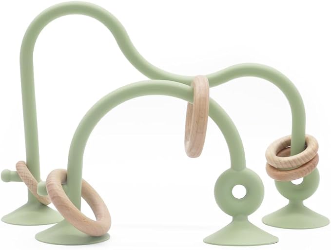 Montessori Toys for Babies 0-6 Months, High Chair Toys with Suction Cups for Babies, Suction Cup Toys for Toddlers 1-3, Kids Baby Sensory Toys, Silicone Baby Teething Toys for 6-12 Months