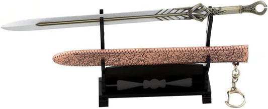 God of War Ragnarök Kratos Action Figures Game Toys Collection Keychain Desk Decoration Backpack Pendant Gift (Freyr's Ingrid Sword)