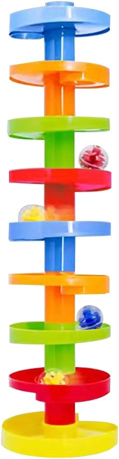 WEofferwhatYOUwant Ball Drop Toy – 14-Piece Expandable STEM Tower Set for Toddlers 9M+ | DIY Bridge, 1.8" Rattle Balls, Stackable Ramps | Safe, Durable Polypropylene | Interactive & Imaginative Play