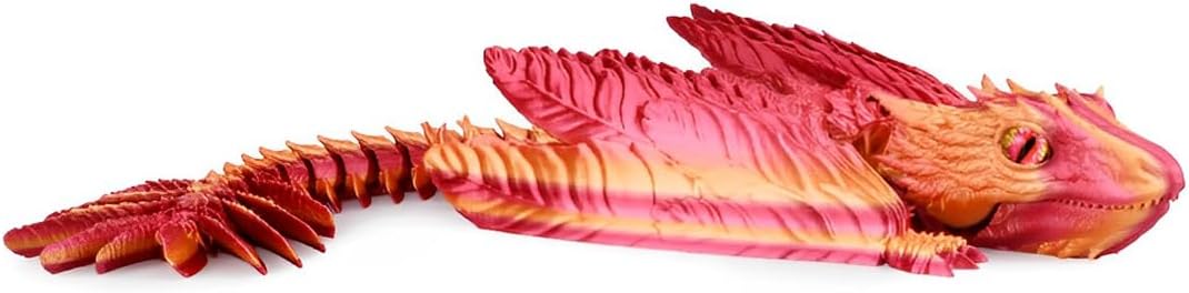 3D Printed Dragon, Feathered Wyvern Dragon, Articulated Dragon, Fidget Dragon Toys for Adult, Home Office Decor Executive Desk Toy