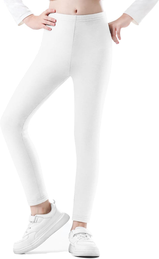 Girls Leggings Cotton Leggings for Toddler Footless Girls Pants Stretchy Baby Girl's Pants Infant Basic Leggings Size 6M -14Y