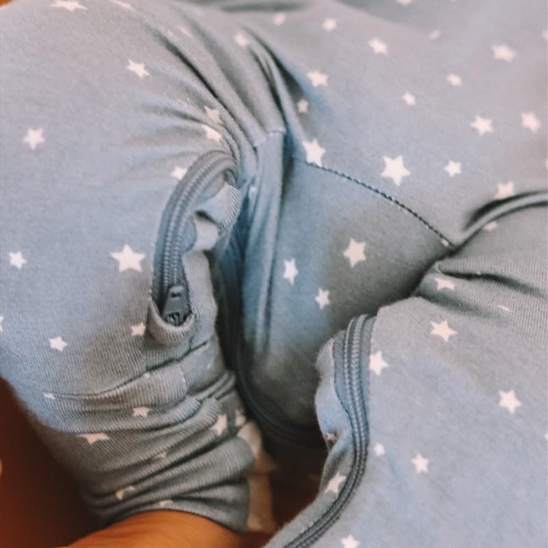 GUNAMUNA Unisex Baby Toddler Ultra-Soft Convertible Pajama, Footie or Romper Sleeper with Diaper Zipper, Newborn to 24 Months