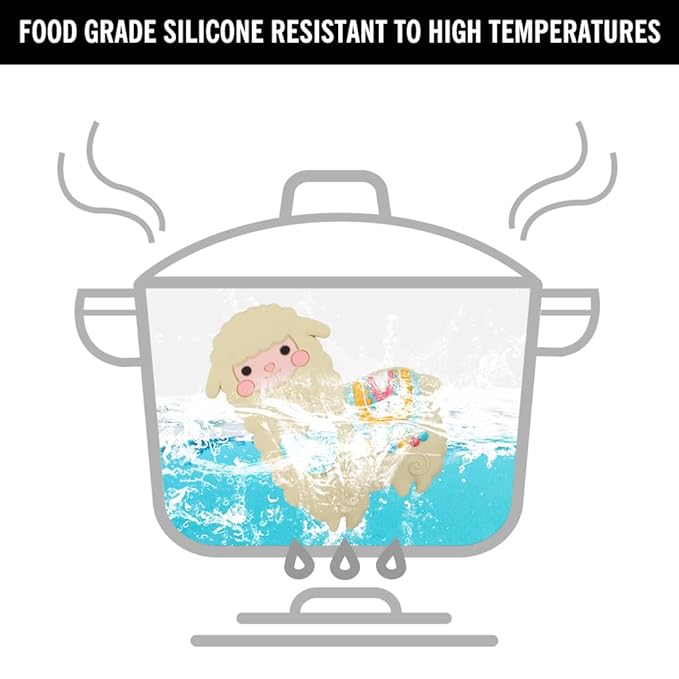 Baby Teething Toys,Food Grade Silicone Teether with One-Piece Pacifier Clip Holder,Shower Gift,Highly Effective Pain Relief for 3 Months+ Boy and Girl,BPA Free,Freezer Safe. (Yellow Llama)