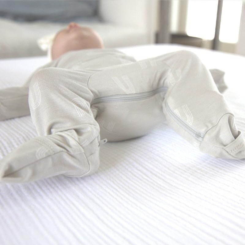 GUNAMUNA Unisex Baby Toddler Ultra-Soft Convertible Pajama, Footie or Romper Sleeper with Diaper Zipper, Newborn to 24 Months