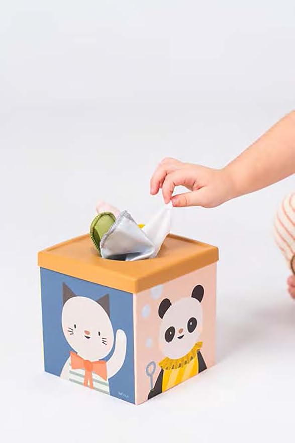 Taf Toys Multi-Sensory Montessori Baby Toy Infant Toys 6-12 Months 16pcs Pieces Baby Tissue Box Toy, Shape Sorter, Play Balls Learning Toys Toddlers 1-3 Motor Skills Development Toddler Activity Cube