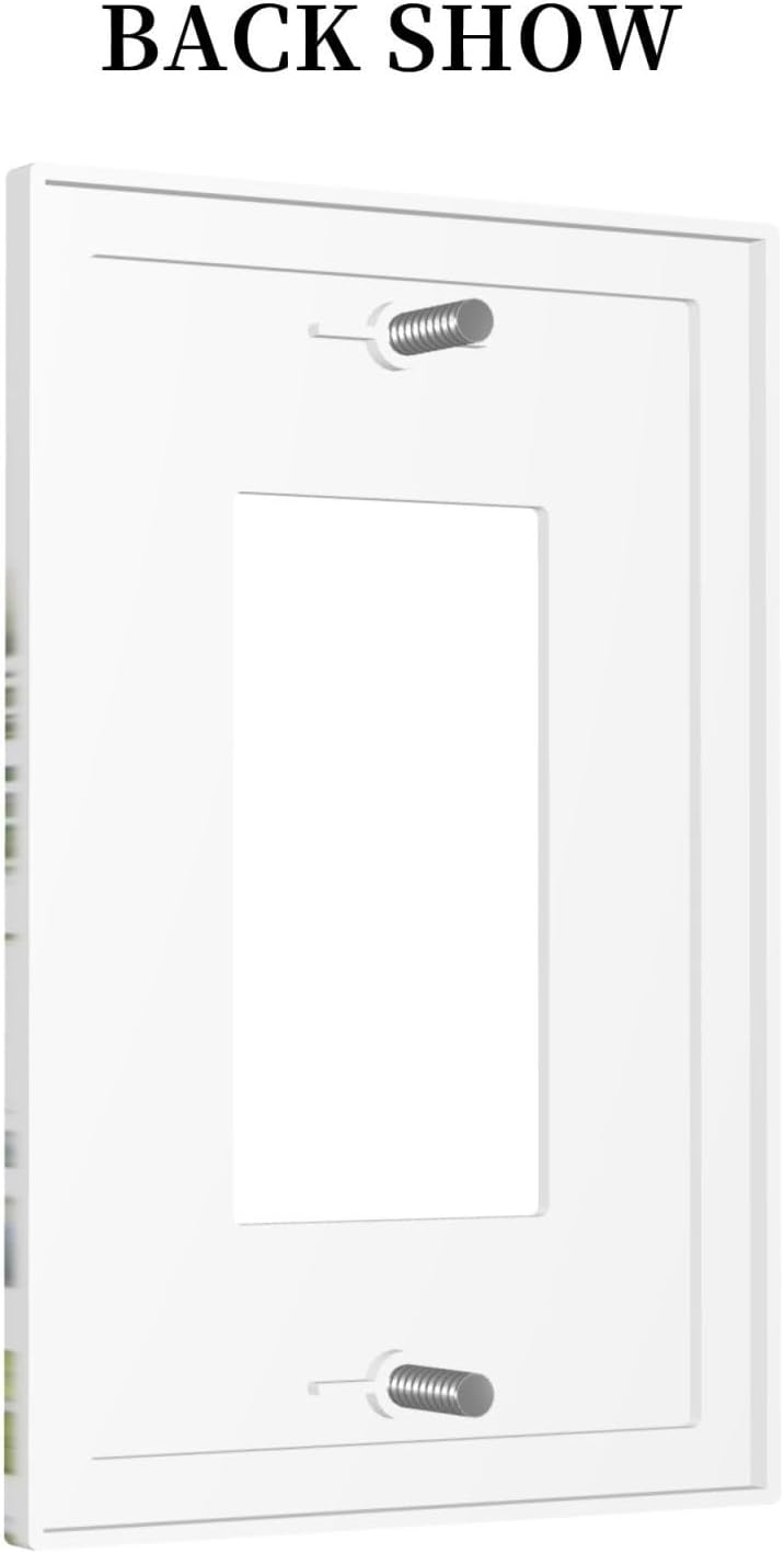 Green Eucalyptus Leaf Plant Herbs Springnature Decorative Outlet Covers 1 Gang Single Rocker Light Switch Cover Plate Wall Plates GFCI Faceplate for Bed Room Living Room Decor