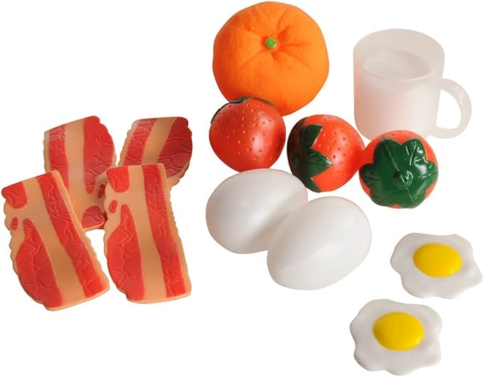 Kaplan Early Learning Life-Size Pretend Play Breakfast Meal Set - 24-Piece Play Food for Kids, Promotes Healthy Eating & Nutrition, Ideal for Pretend Play Kitchens, Toddlers, Ages 2+