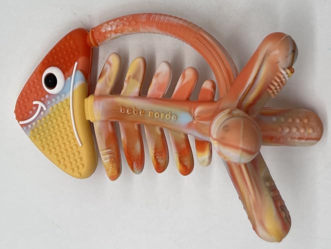 3 in 1 Infant Toys, Baby Teething Toys 3–6 6–12 Months, Teethers for Babies 0–3–6–12 Months for Teething Relief, Baby Gift, Baby Teether Toys, Silicone Sensory Toys,USA Patent Pending, Fish (Rainbow)