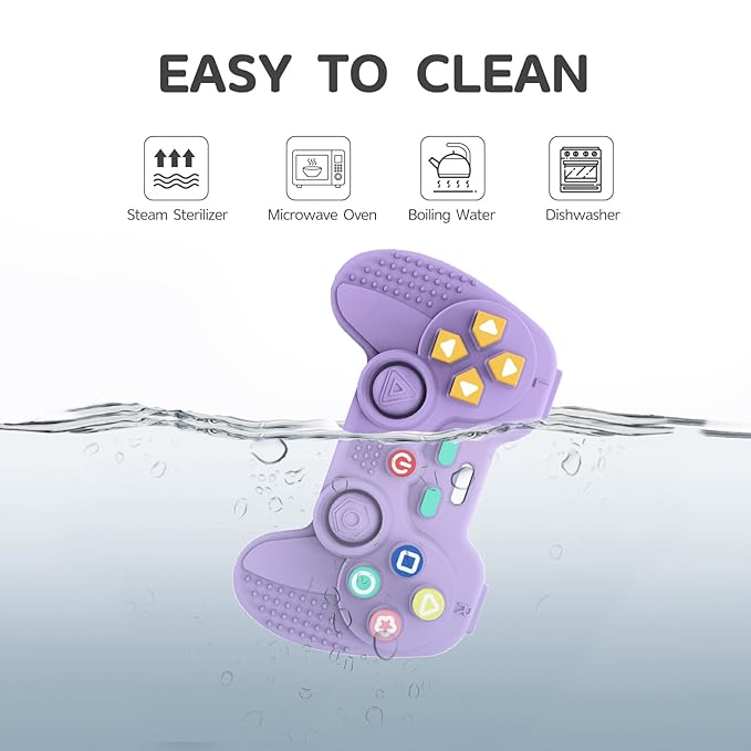 Hooku Silicone Teething Toys for Babies 0-6 Months, Teethers for Babies 6-12 Months, Remote Teether for Baby, Sensory Toys for Babies, Baby Chew Toys