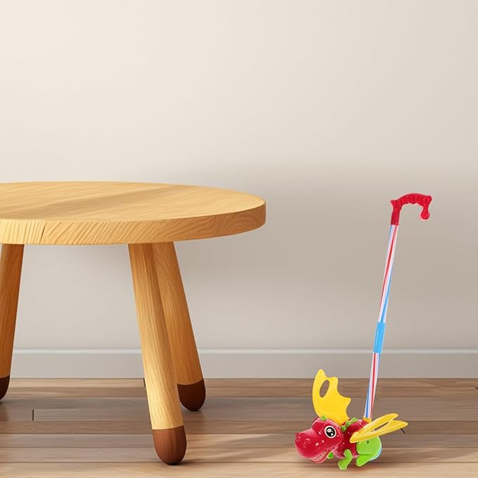 Wakauto Dinosaur-Themed Push Walker for Boys Learning to Walk with Safety and Use Push Pull Walking Enhancing Motor Skills and Coordination