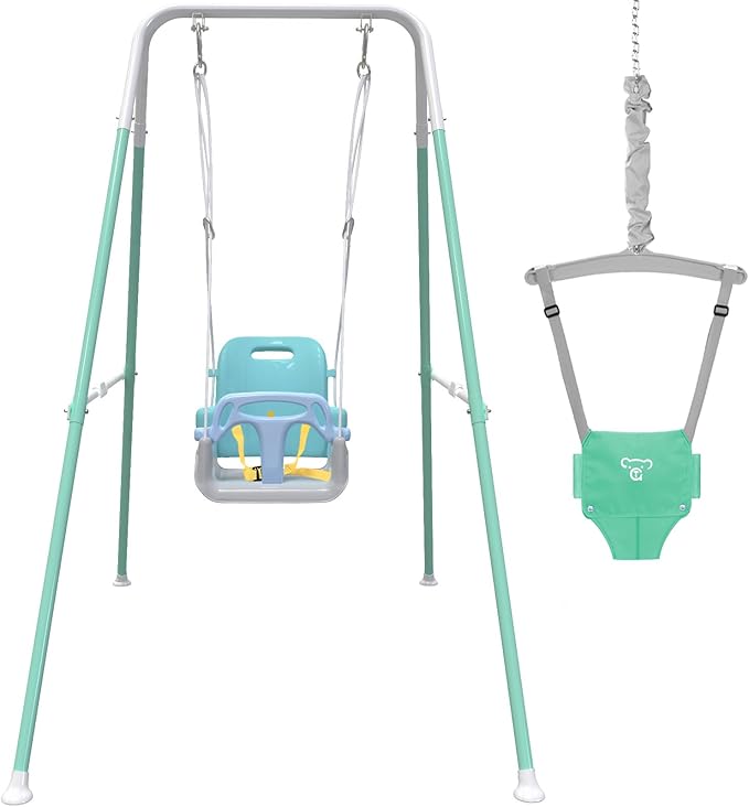 Taleco Gear 2 in 1 Toddler Swing & Baby Jumper, Foldable Baby Swing Outdoor & Indoor Use, Easily Installable and Storable