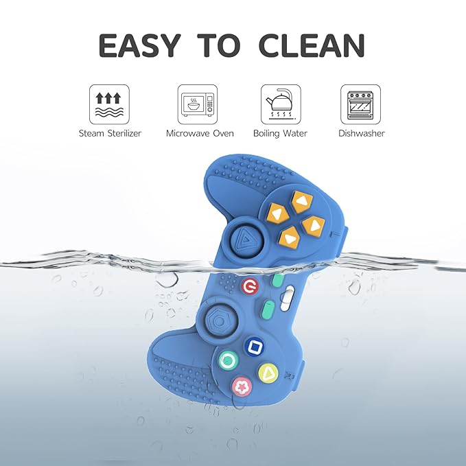 Hooku Silicone Teething Toys for Babies 0-6 Months, Teethers for Babies 6-12 Months, Remote Teether for Baby, Sensory Toys for Babies, Baby Chew Toys