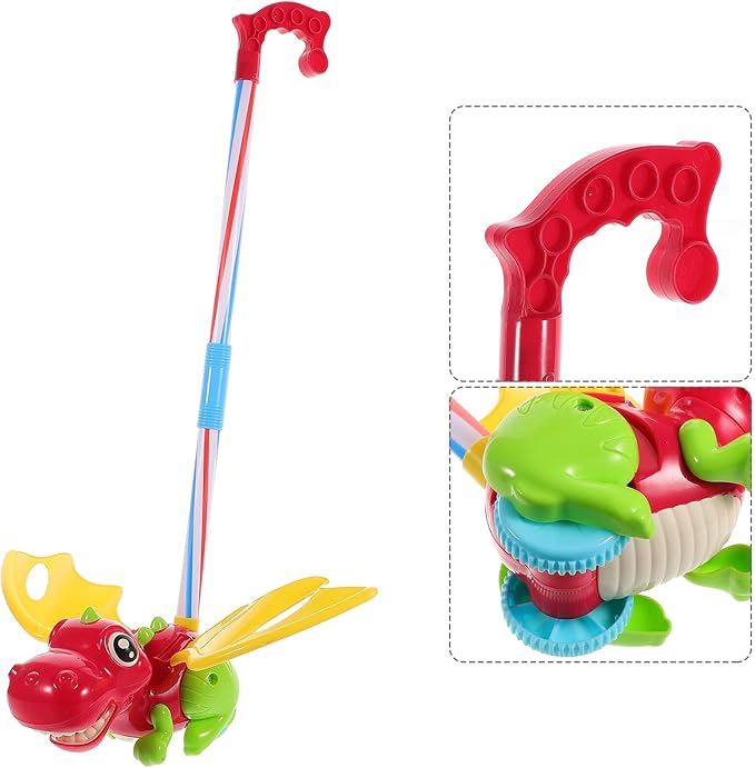 Wakauto Dinosaur-Themed Push Walker for Boys Learning to Walk with Safety and Use Push Pull Walking Enhancing Motor Skills and Coordination