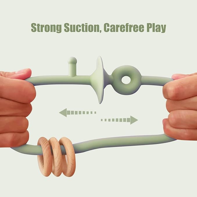 Montessori Toys for Babies 0-6 Months, High Chair Toys with Suction Cups for Babies, Suction Cup Toys for Toddlers 1-3, Kids Baby Sensory Toys, Silicone Baby Teething Toys for 6-12 Months