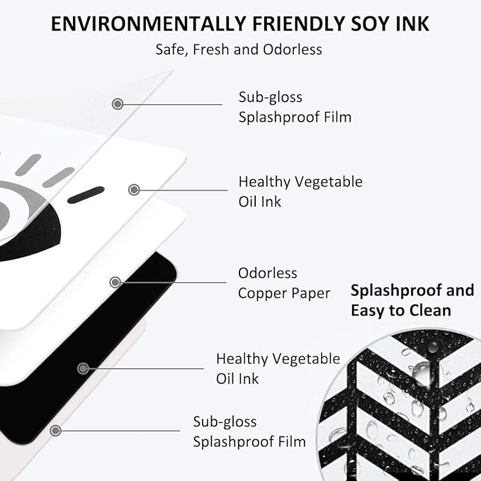 beiens High Contrast Baby Flashcards, Black White Color Newborn Brain Development Toys, Visual Stimulation Learning Activity Cards, Educational Infants Gift (Black & White(for 0-3 Months))