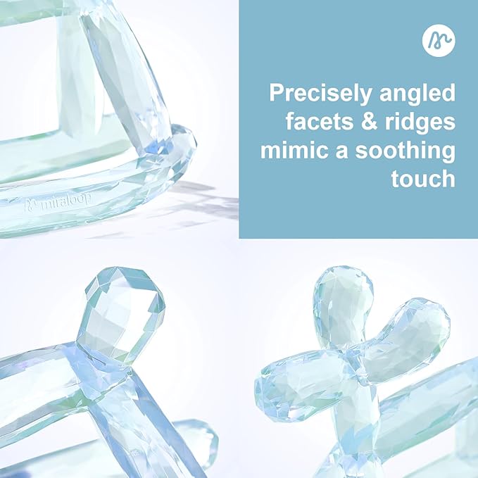 Crystal Jelly Baby Teether – Jellydog Teething Relief Toy for Infants 3-6 Months, Silicone Handheld Teething Toy, BPA-Free, Odorless, Prevents Choking, Safe for Babies (Voyages)