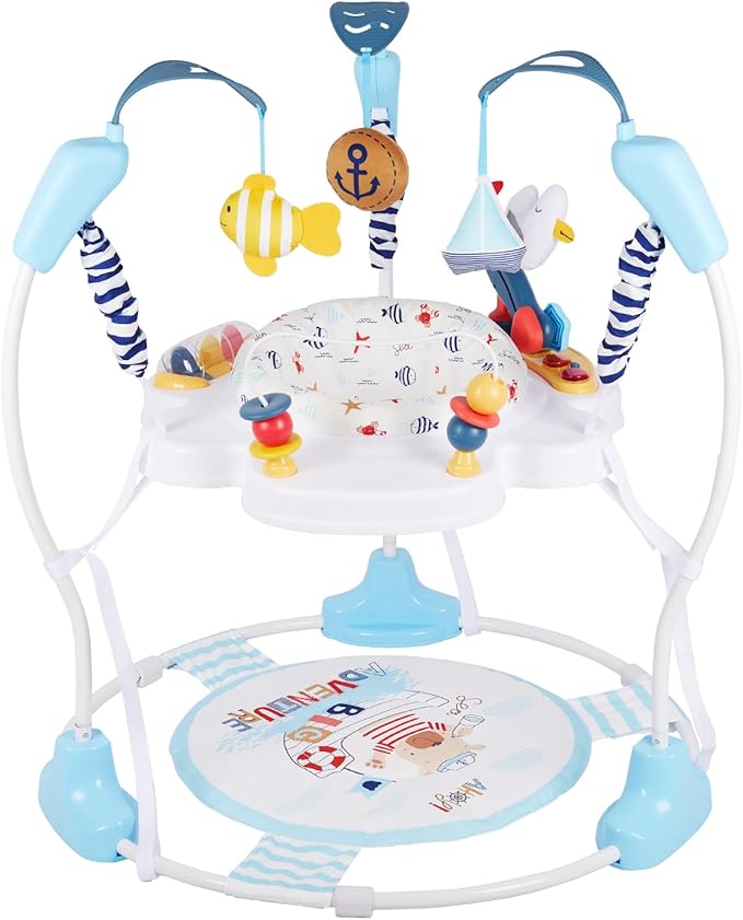 Baby Activity Center, 3-in-1 Baby Jumper, Infant Activity Center with 360° Rotating Seat, Music, Lights, 3 Adjustable Heights, Infant Activity Jumper for 6+ Months JP2401