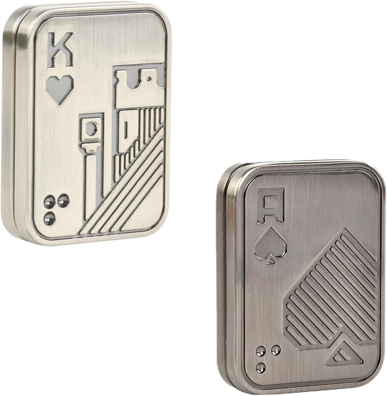 2 Pack Fidget Toys Adults Magnetic Fidget Slider Metal Fidget Toys Magnetic Fidget Slider Toys EDC Fidget Toys for Adults Anxiety Stress Relief Office Desk Toys(Metal Poker K+A)