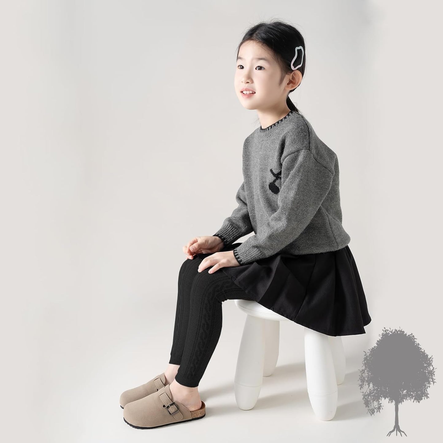 Girls Leggings for Little Girls, 2 Pack Toddler Girl Pants Leggings for Baby Tights Knitted Multi-Colors 2-9 Years