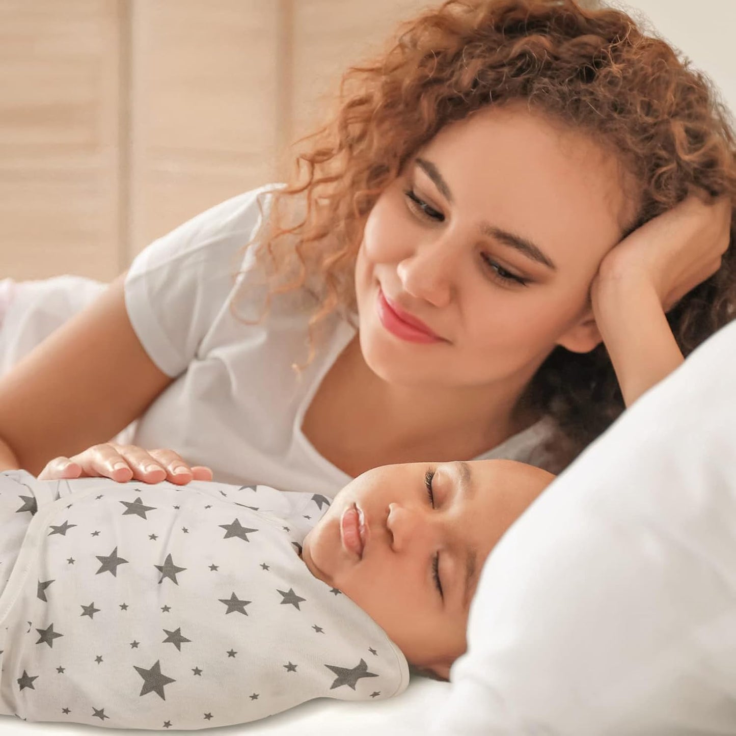 GLLQUEN BABY Newborn Swaddle Blankets for Baby Boy, 3 Pack Baby Swaddles 0-3 Months, Swaddling Sleep Sack, Infant Wrap Swaddle Sack, Elephant & Star & Stripe, Newborn Essentials