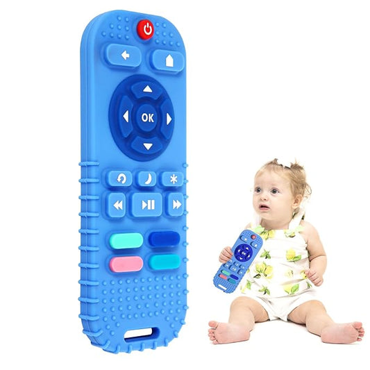 Hooku Silicone Teething Toys for Babies 0-6 Months, Teethers for Babies 6-12 Months, Remote Teether for Baby, Sensory Toys for Babies, Baby Chew Toys