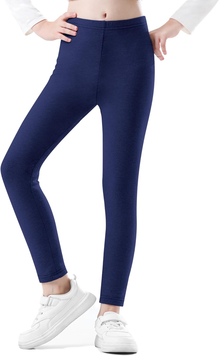 Girls Leggings Cotton Leggings for Toddler Footless Girls Pants Stretchy Baby Girl's Pants Infant Basic Leggings Size 6M -14Y