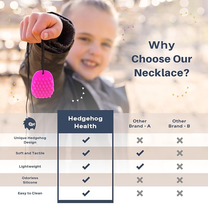 Chewy Necklace Sensory Aid for Kids, Ideal Teething Toy Made from Soft, Smooth, Food-Grade Silicone for Relief and Stimulation. Provides Comfort and Gentle Support for Children.