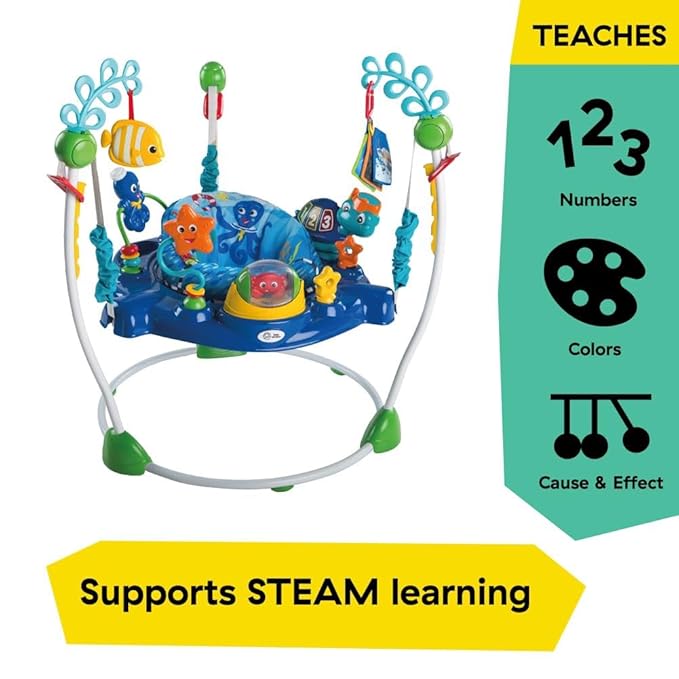 Baby Einstein Neptune's Ocean Discovery Activity Baby Jumper Activity Center, Ages 6 Months +, Max Weight 25 lbs., Unisex