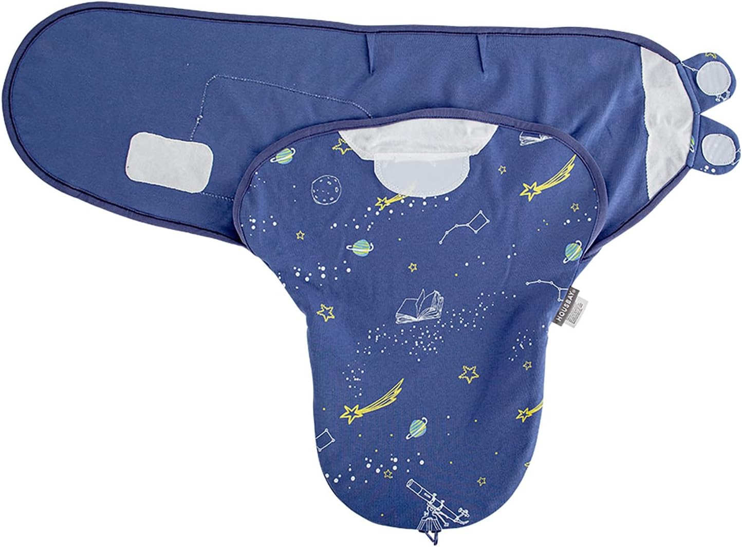 HOUSBAY Baby Swaddle Blanket Boy Girl,Super Soft Material Newborn Adjustable Swaddles for 0-3 Months,2-Way Zipper Sleep Sack 1 Pack